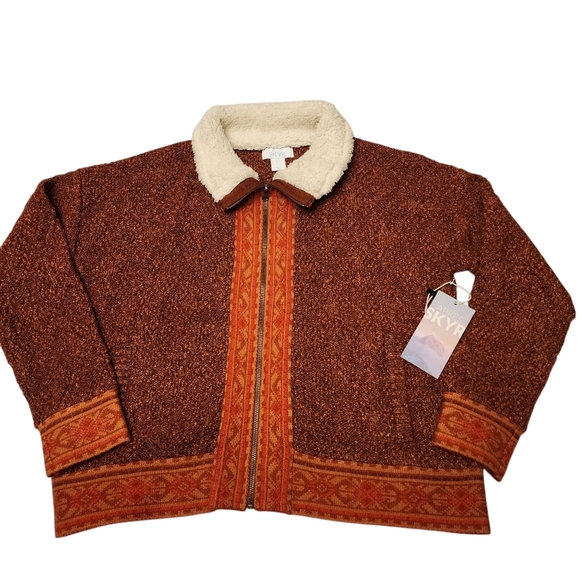 APRES Zip-up Cardigan Sweater Or Jacket L - Picture 5 of 13